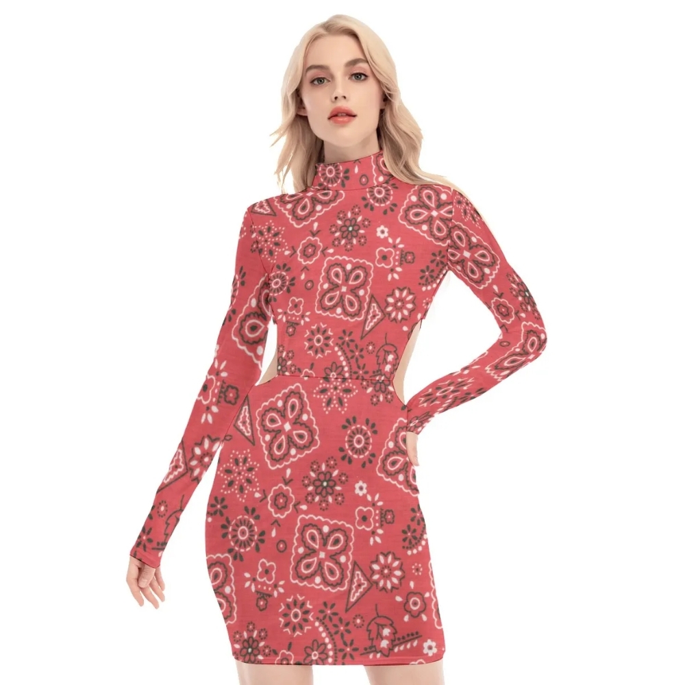 Red bandana dress designed by Seams Like Fashion